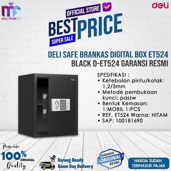 

Deli Safe Brankas Digital Box ET524 Black D-ET524 / T524 Garansi Resmi