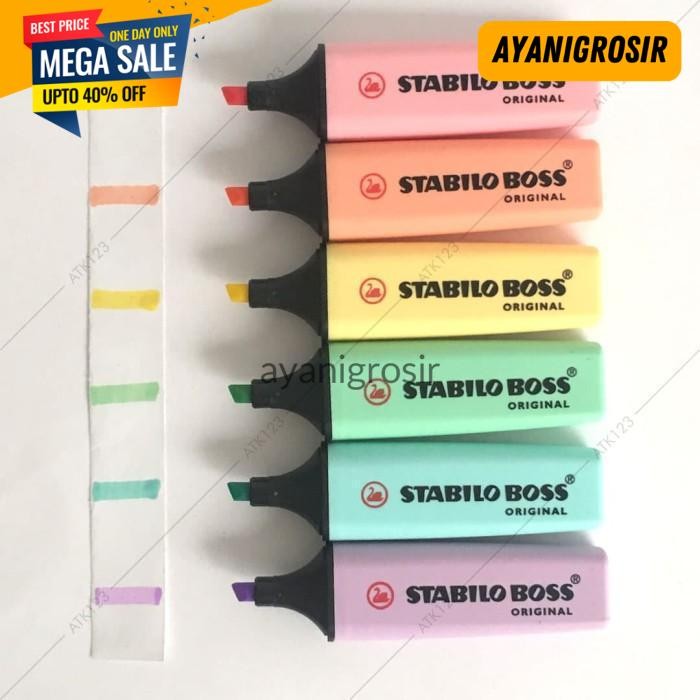 

PALING MURAH HIGHLIGHTER STABILO BOSS ORIGINAL PASTEL BY AYANI GROSIR !!
