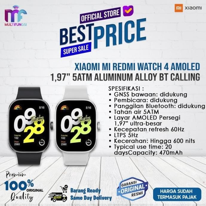 

Xiaomi Mi Redmi Watch 4 (Pengganti Watch 3 ) Amoled 1,97" 5ATM