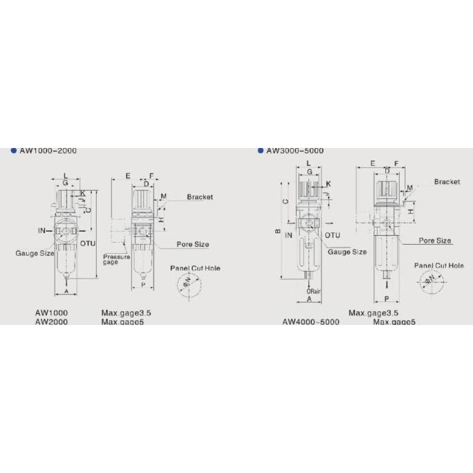AW4000-04 Air Filter Regulator DPC Pneumatic