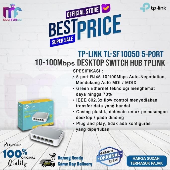 

TP-LINK TL-SF1005D 5-Port 10-100Mbps Desktop Switch hub TPLINK