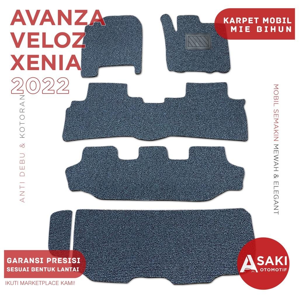 Karpet Mie Mobil New Veloz / Avanza / Xenia 2022 Full Set - Include Footplate Antislip Karpet Supir 