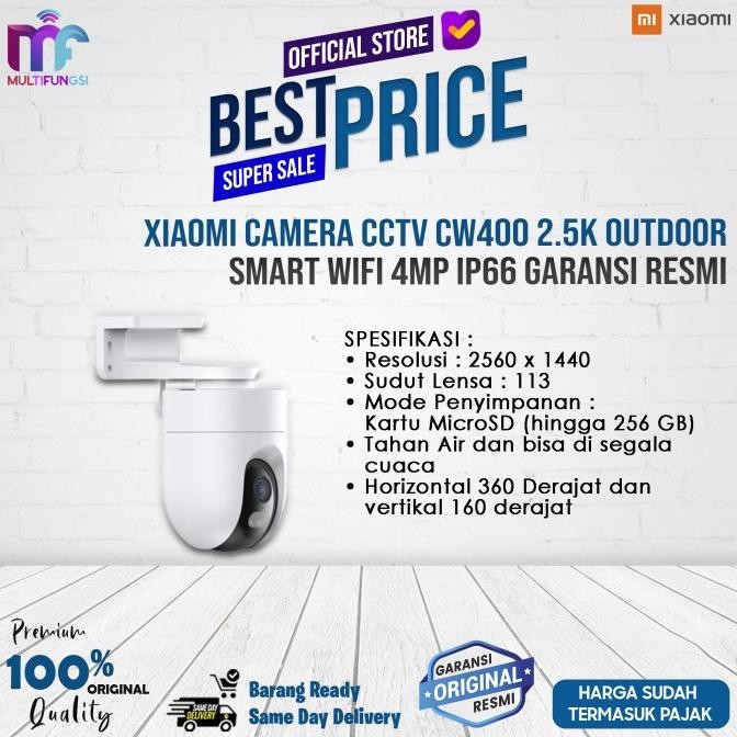 

Xiaomi Camera CCTV CW400 2.5K Outdoor Smart WiFi 4MP IP66 Garansi Resmi