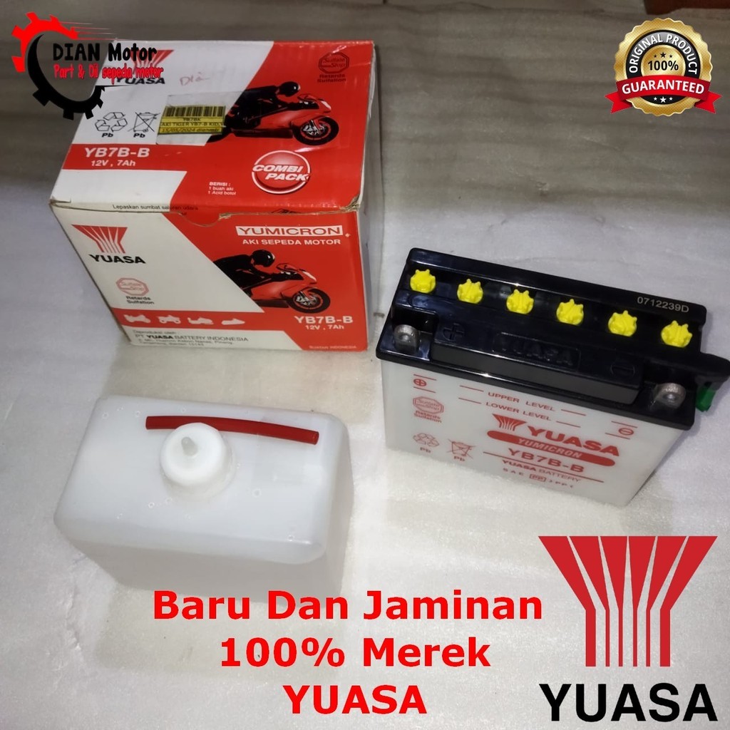 YUASA YB7BK AKI TIGER YB7-B KID+AIR YUASA ORIGINAL