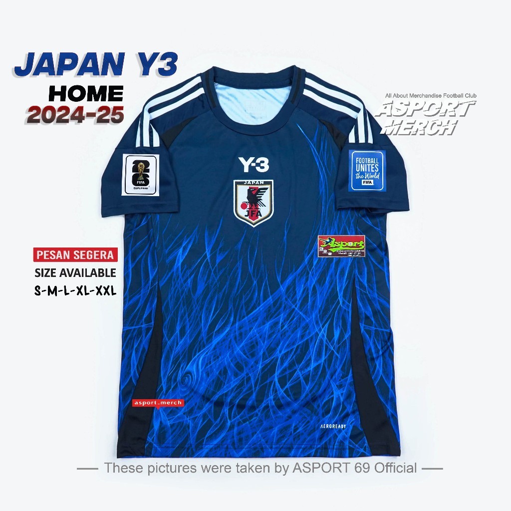 JERSEY BOLA JAPAN Y3 HOME 2024 2025 JERSEY JEPANG Y3 HOME 24 25