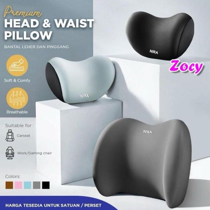 Bantal Leher Dan Bantal Pinggang Mobil / Kursi Kerja / Kursi Gaming Diskon