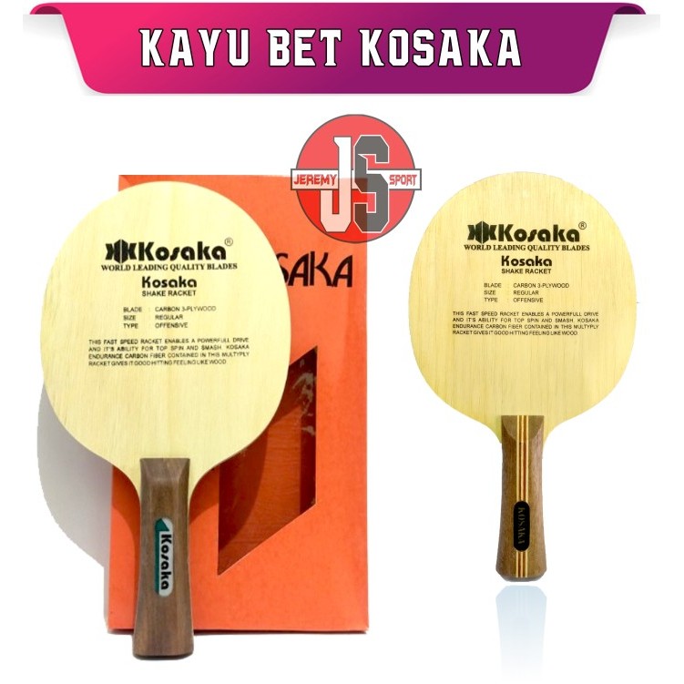 Kayu Bet Tenis Meja Pingpong Kosaka Carbon Original
