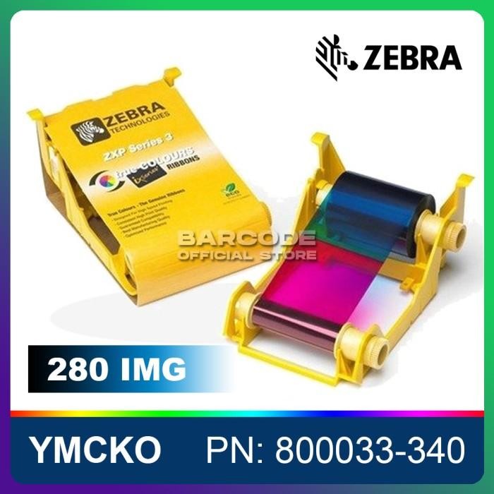 

Zebra Ix Series True Colours Rbn Ymcko Zxp3 280Img ( Pn : 800033-340 )