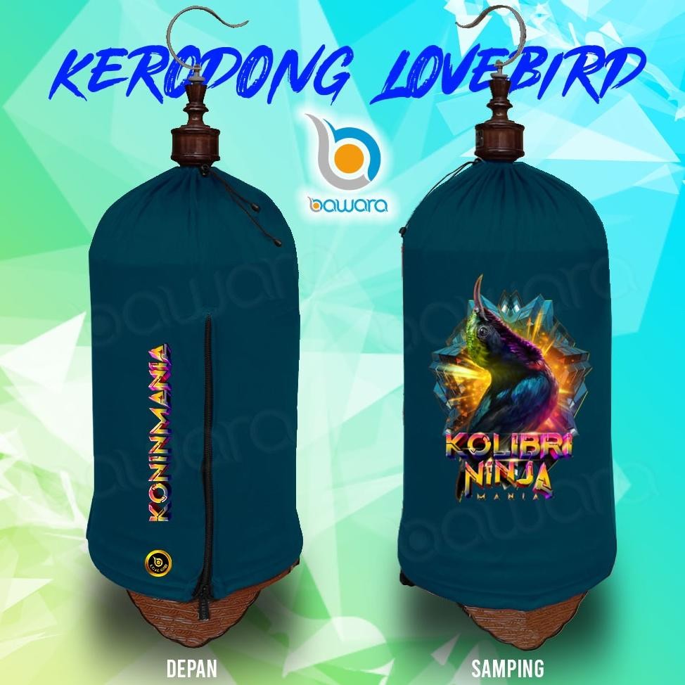 SK Kerodong Love Bird Gambar Konin Kolibri Ninja Diameter 30-33cm Bahan Higet Premium
