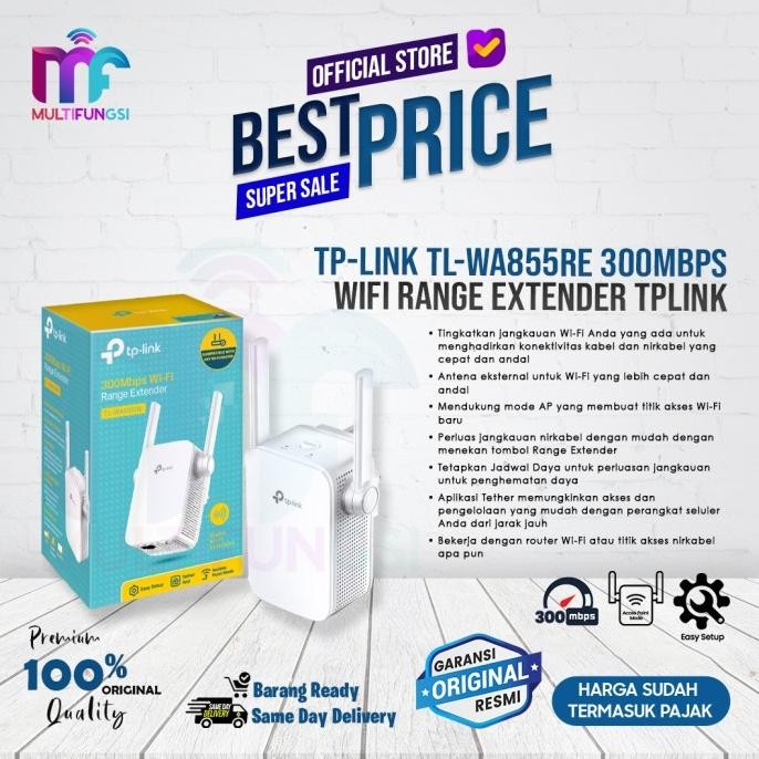 

TP-LINK TL-WA855RE 300Mbps WiFi Range Extender Repeater TPLINK