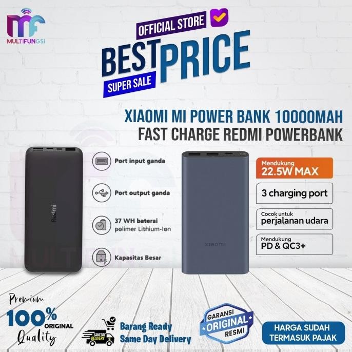 

Xiaomi Mi Power Bank 10000mAh Fast Charge Redmi PowerBank