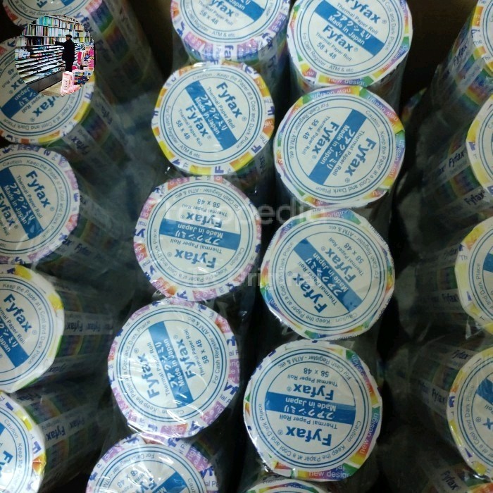 

TERBARU - kertas thermal roll kasir 58x48 FYFAX isi 100 pcs
