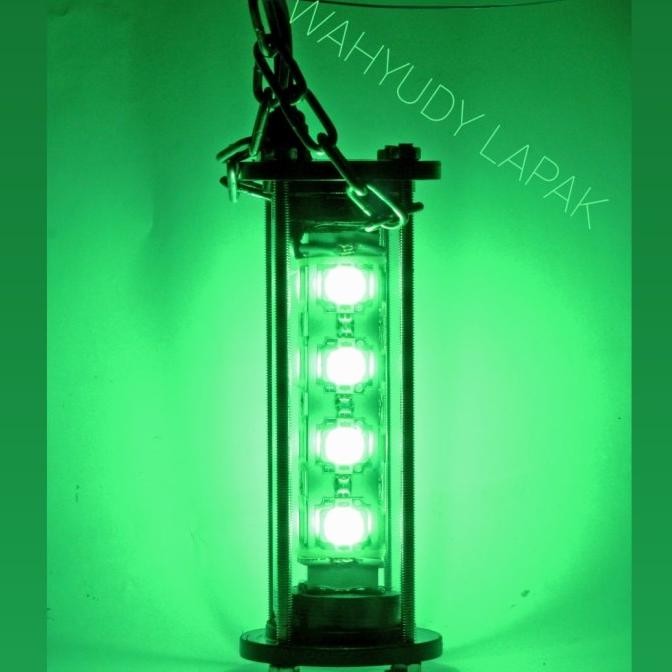 Lampu Celup dalam air DC 125watt (HPL hijau) KABEL MARINE
