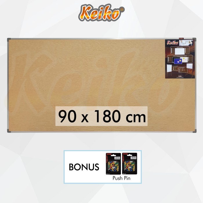 

TERBARU Softboard Cork Pin Board / Papan Mading Gantung Keiko 90 x 180 cm HOT SALE!