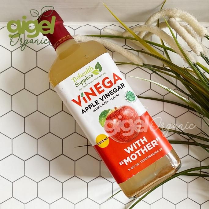 

DeHealth Supplies Vinega Cuka Apel Alami 1000ml Botol Kaca Apple Cider
