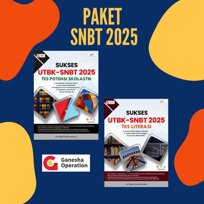 Snbt 2025 Ganesha Operation Tps 2025 + Literasi 2025 Buku Sakti Bimbel Go Terlaris 100 % Original
