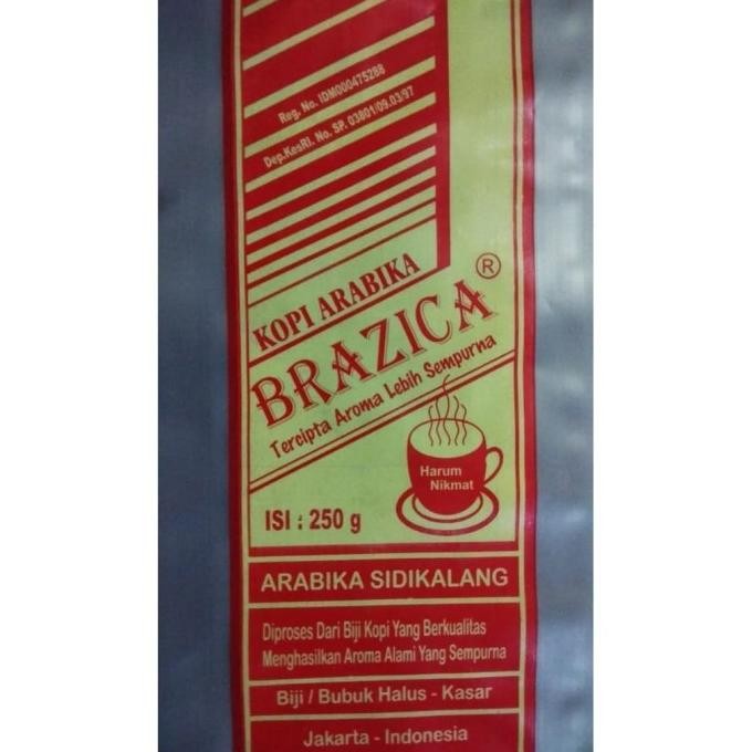

Kopi Bubuk Arabika Sidikalang 250 Gram Merek Brazica " Super Quality