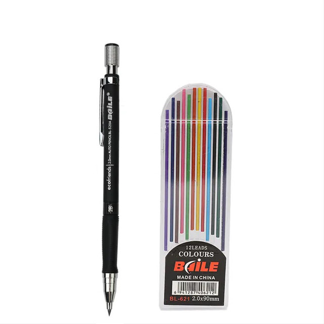 

Pensil Mekanik Mechanical Pencil 2B 2mm 12 Isi - BL-621 - Multi Warna | PBN