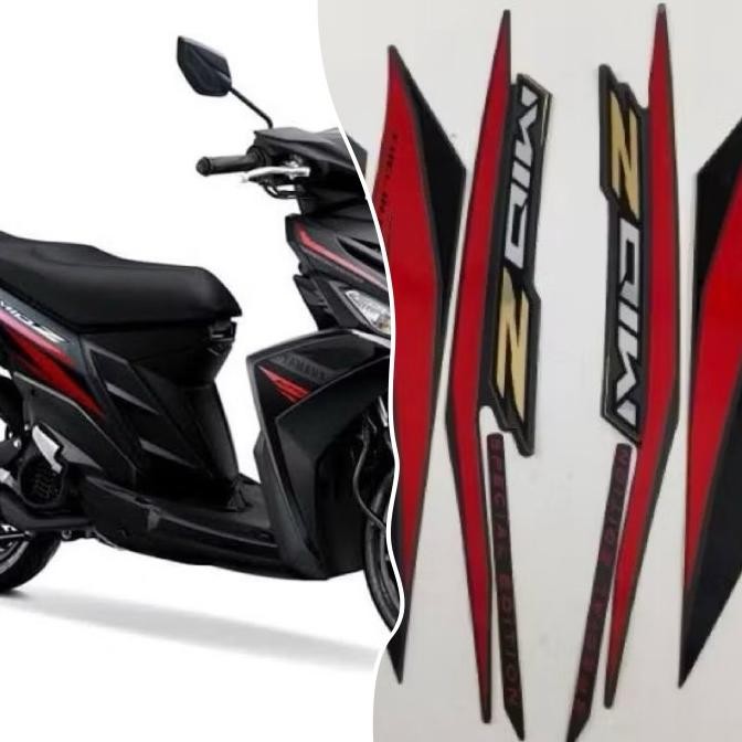 Original Stiker Striping List Full Set Body Motor Yamaha Mio Z 2016 Hitam
