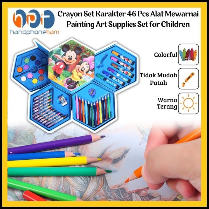 

Crayon Set Karakter 46 Pcs Alat Mewarnai Perlengkapan Sekolah Anak