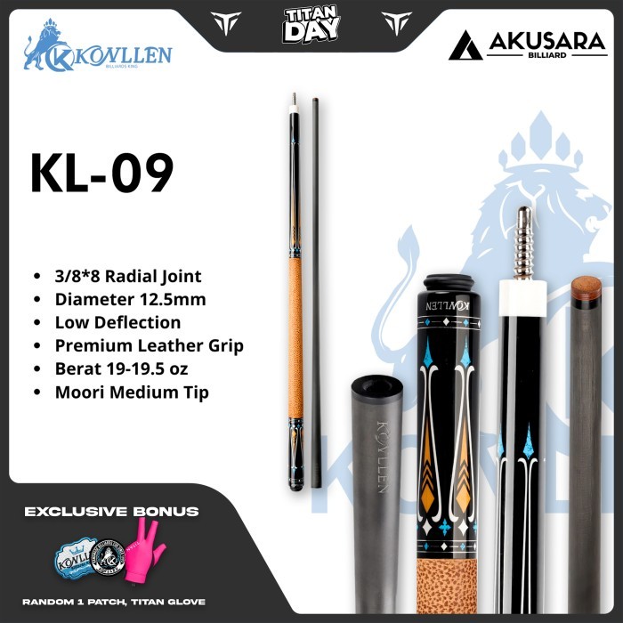 STIK BILLIARD KONLLEN KL-09F STIK 12.5MM CARBON FIBER CUE