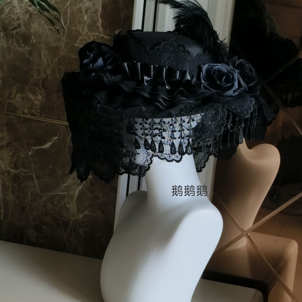 Widow Hat Lolita Clothing Accessories Gothic Widow Hat