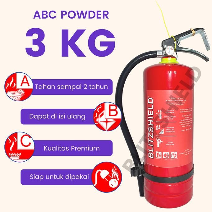 [BEST SELLER] APAR 3KG ABC DRY POWDER / FIRE EXTINGUISHER