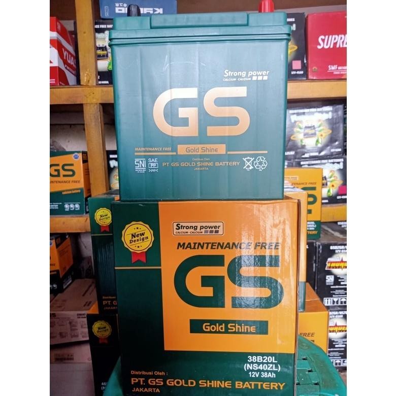 Aki Gs Gold Shine Ns40Zl (36B20L) Untuk Toyota Agya, Calya, Corolla Altis, Hilux, Daihatsu Ayla, Sig