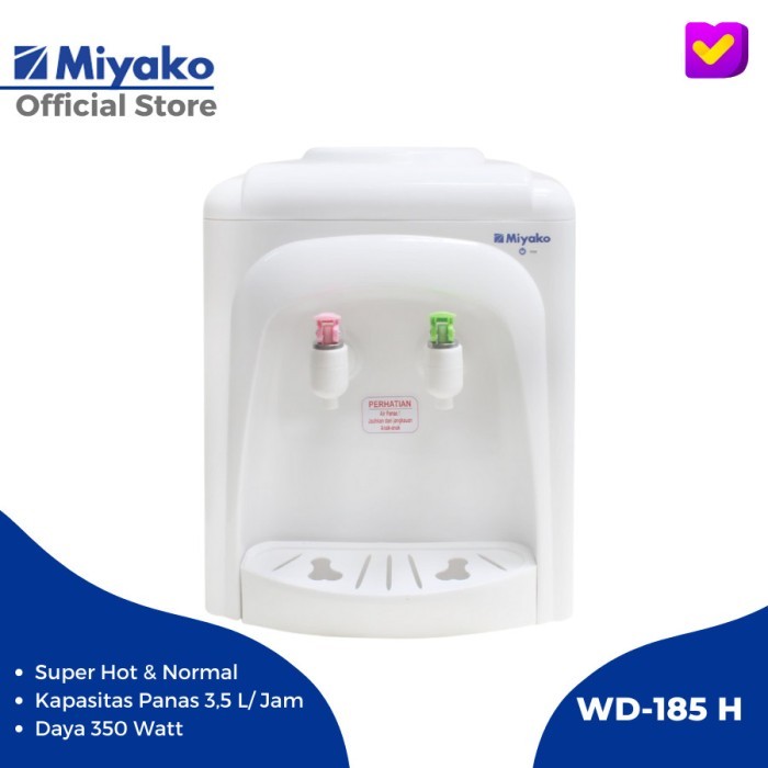 Dispenser Air Galon Miyako Hot + Normal WD 185 H body kecil bulat
