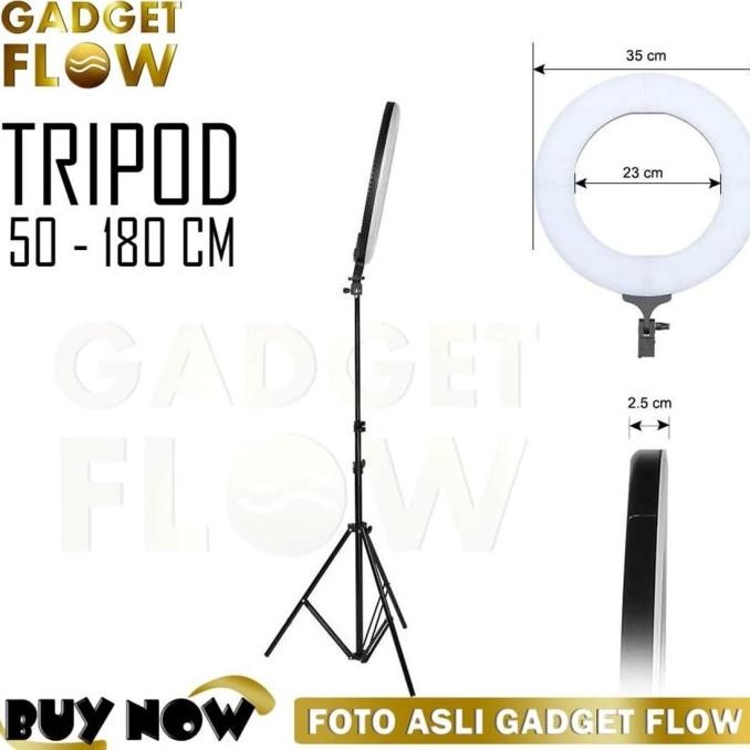 PAKET Ring Light LED 35 cm Full Set Beauty Vlogger Make Up DSLR HP AGR