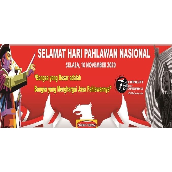 Custom Banner  Spanduk Peringatan Hari Pahlawan 2x1