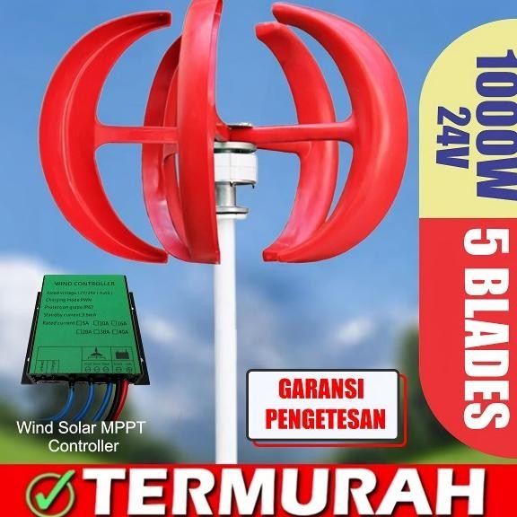 PLTB Generator Wind Turbine Vertical 300W Turbin Angin / Turbin Angin