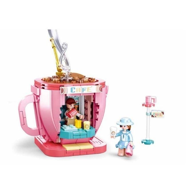 Ready Brick Lego - Sluban Cafe Bricks Bongkar Pasang Puzzle Cafe Anak
