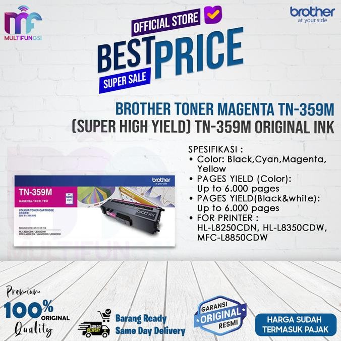 

Brother Toner Magenta TN-359M (Super High Yield) / TN-359 M Original