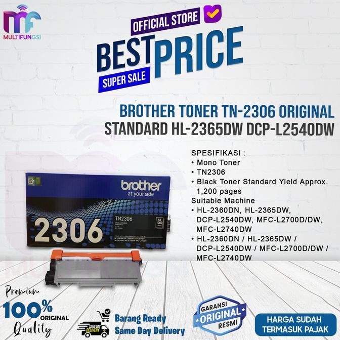 

Brother Toner TN-2306 Original Standard HL-2365DW DCP-L2540DW / TN2306