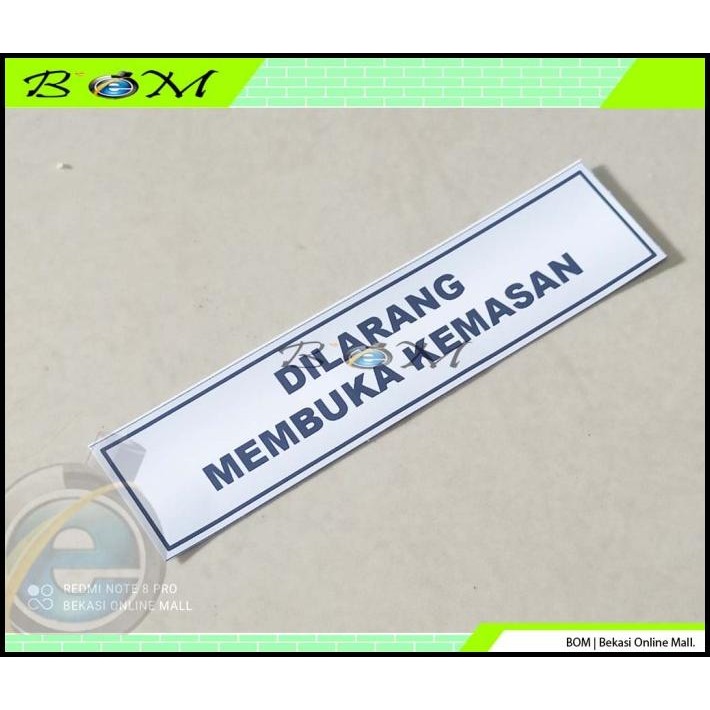 

TERBARU STIKER STICKER TULISAN LABEL DILARANG MEMBUKA KEMASAN !!!!!!