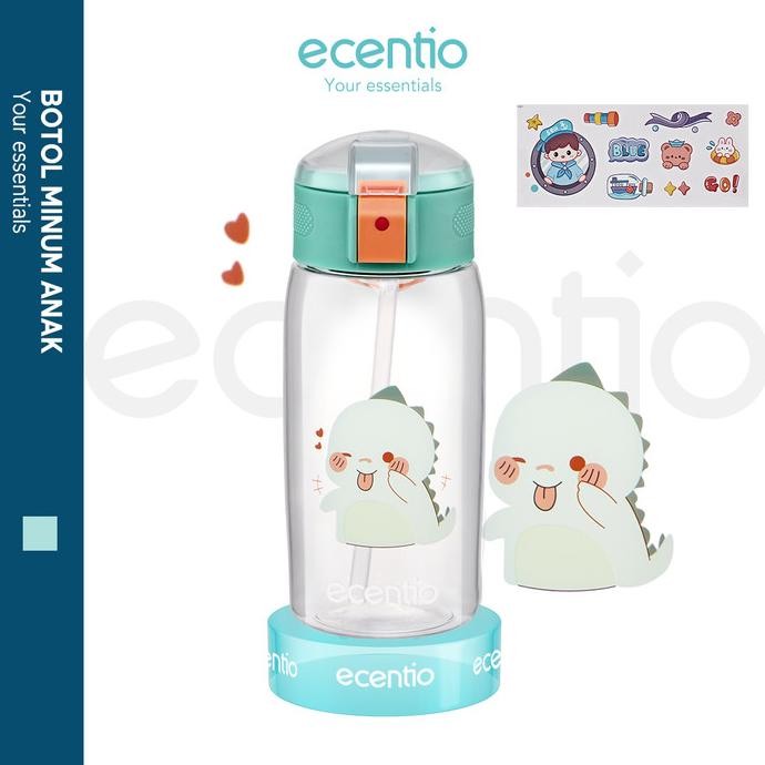 ECENTIO BOTOL MINUM ANAK KARAKTER LUCU UNIK SEDOTAN TUMBLER BPA FREE BOTOL MINUM TUMBLER KANTOR DEWA