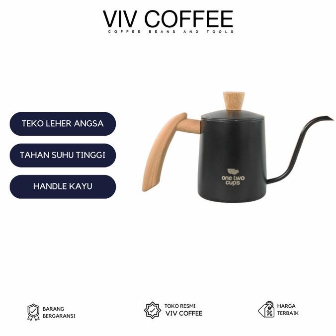 

Teko Leher Angsa Gooseneck Pour Over Drip Kettle 350ml Hitam