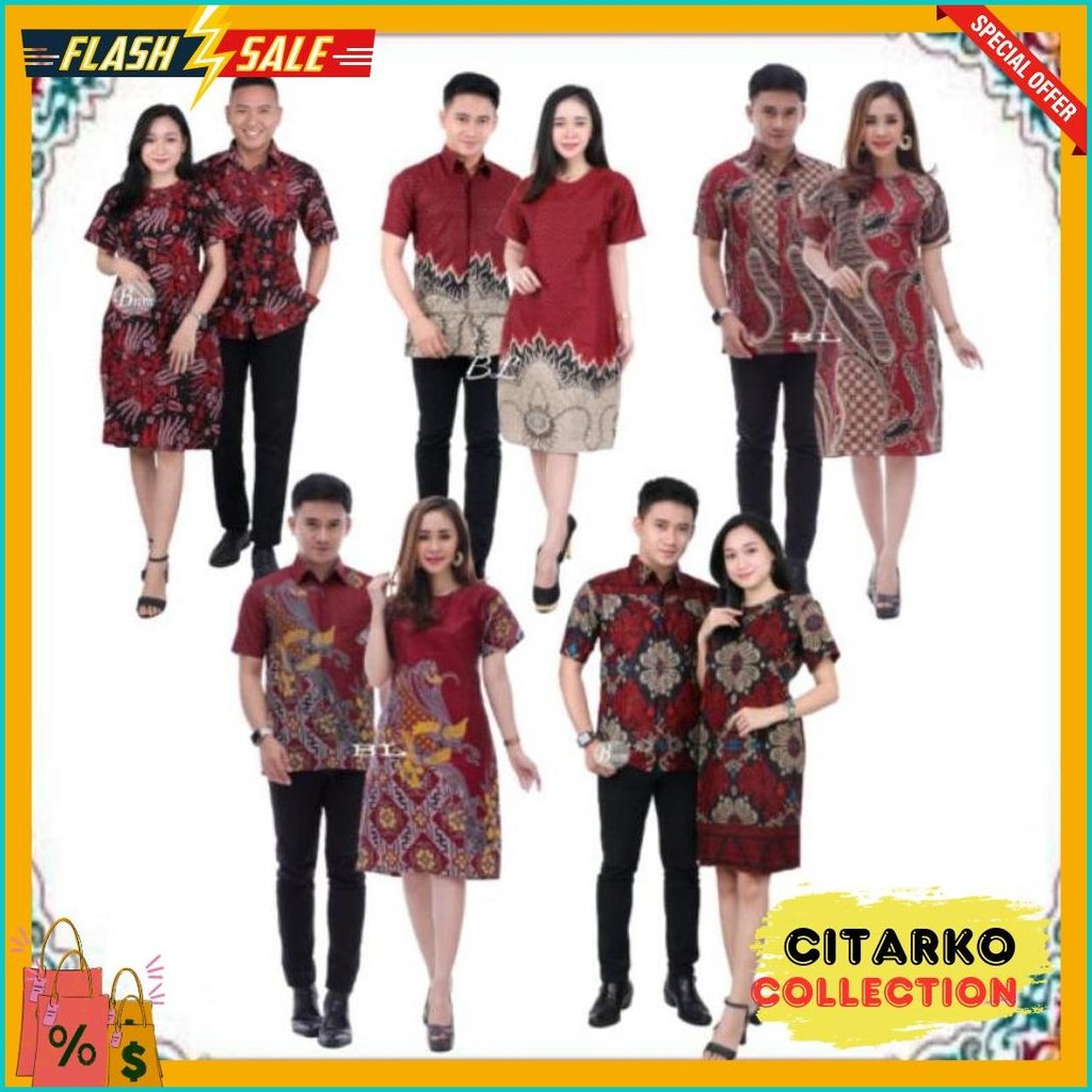 Baju Natal Pria Wanita Terbaru Dres Batik (Lagi Rame)