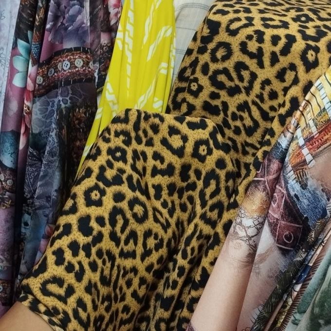 TERBARU - Bahan wolfis motif macan leopard kain pesanan khusus