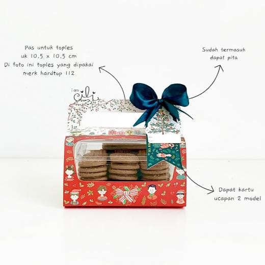 

CR - ( BOX TENTENG TOPLES KOTAK NATAL) kue kering toples ht112 natal christmas (isi 10) TERLARIS