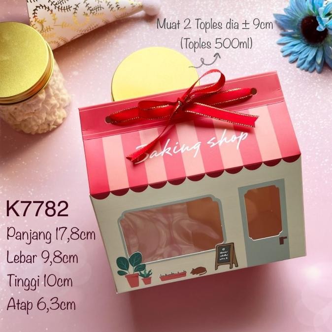 

CR - (5pcs) Kotak Rumah K7782, Muat 2 Toples| K25| Sincia| Natal| Nastar| Kuker K78 Goody Bag TERLARIS