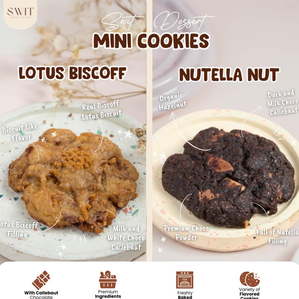 

CR - Soft Cookies Bake Mini Premium Isi 6 Snack Kekinian By Swit Dessert TERLARIS