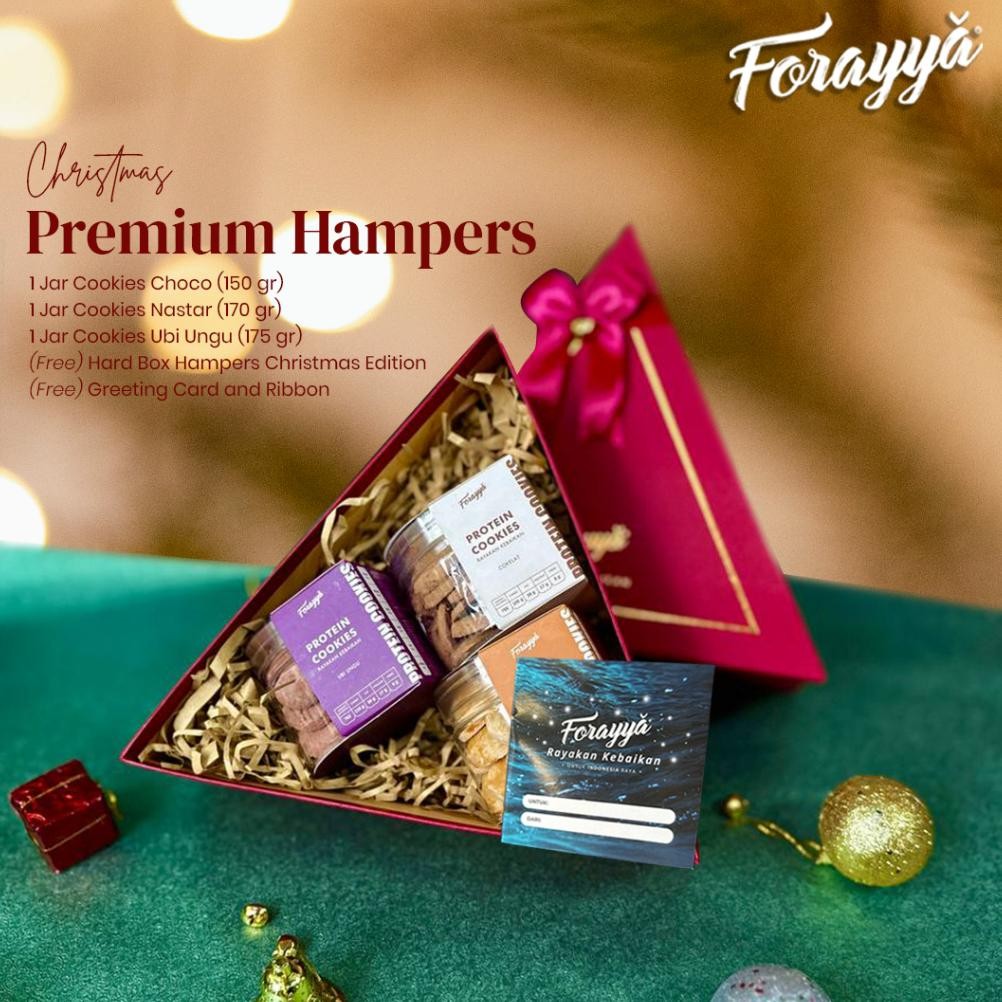 

CR - Forayya Hampers Natal dan Tahun Baru Premium Kue Kering Cookies Tinggi Protein Free Kartu Ucapan TERLARIS