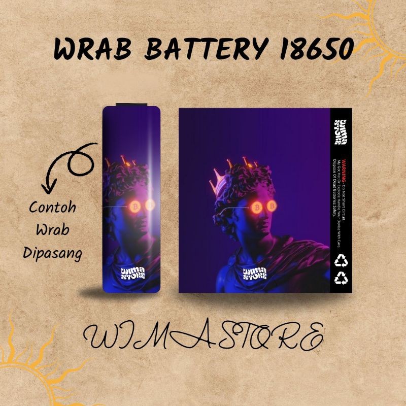 

Stiker Wrap Baterai 18650 Motif Zeus Untuk Melindungi Batre Casing/Case Skin CUSTOM - Premium Quality