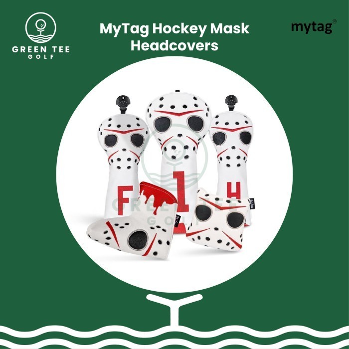 Headcover Golf Mytag Hockey Mask Head Covers Sarung Pelindung Stik