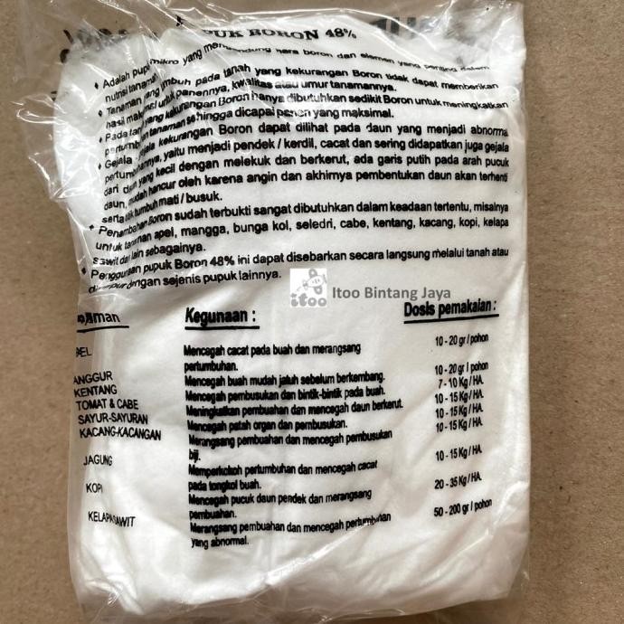 Pupuk Boron Santagrow - Pupuk Borate 48 Kuda Sakti 1 Kg