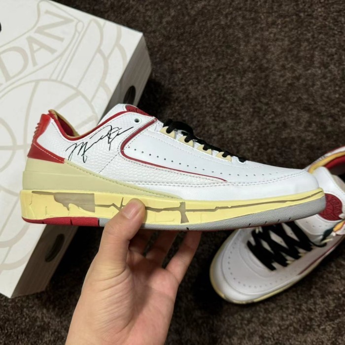 Air Jordan 2 Retro Low SP Off-White White Red