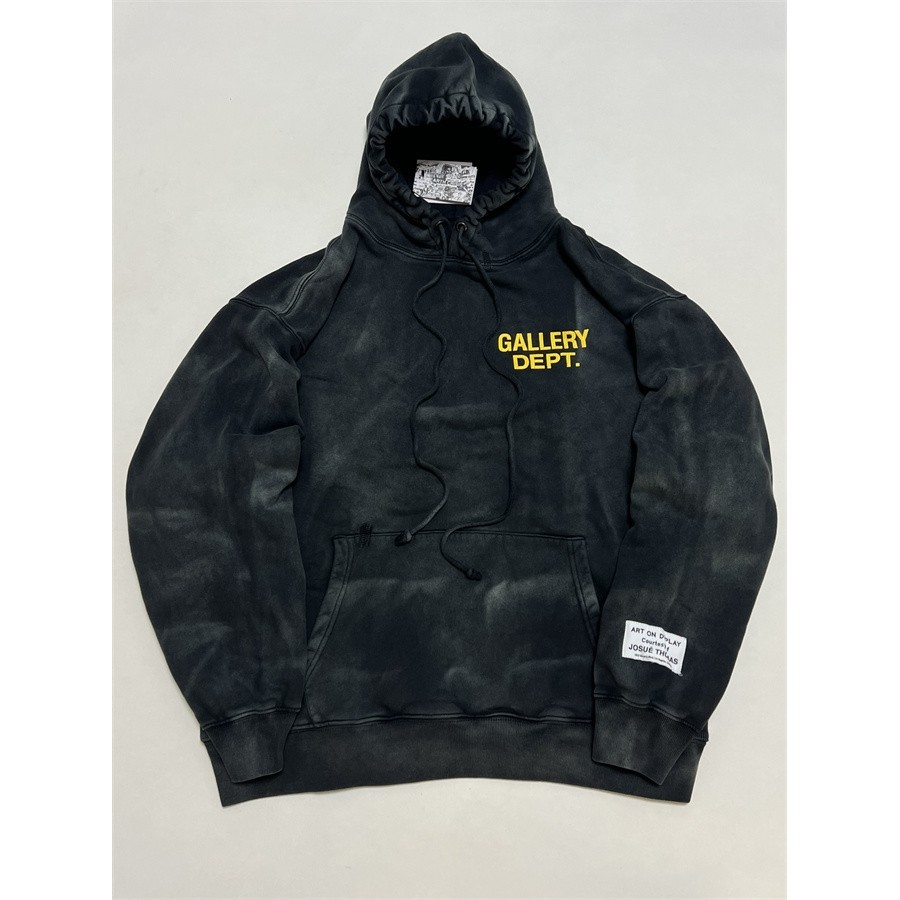 Gallery Dept. Sun Faded English Logo Hoodie - Black