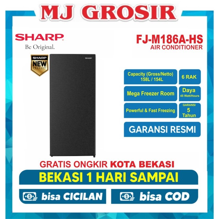SHARP FREEZER FJM 189 NSS FJM189 NSS 6 RAK FREESER ES BATU ASI DLL